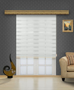 Load image into Gallery viewer, bathroom  curtain  day and nigt  double layer  dual layer  home  horizontal  kitchen  light filter sheer shades  office  polyester  privacy light control  roller  shades  stor  window  window Treatments  windows drapes  zebra  blinds  dual  blind  dual blind  roller shades  window roller blinds  window roller shades  zebra roller blinds white
